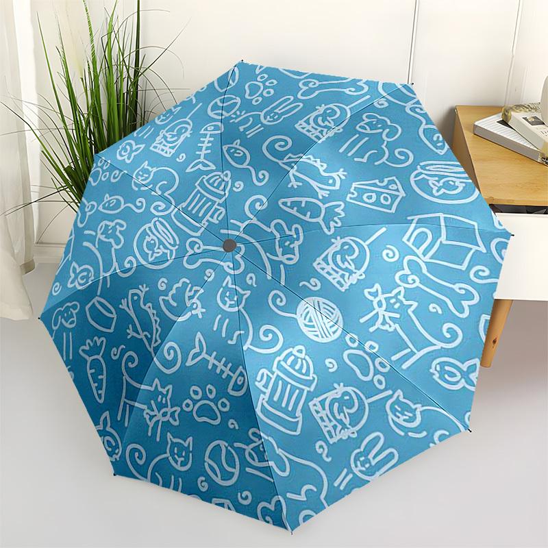 

1pc Pet Supplies Pattern Umbrella with Plastic Handle,Compact & Stylish,Cartoon Pattern,Outdoor UmbrellaPT308