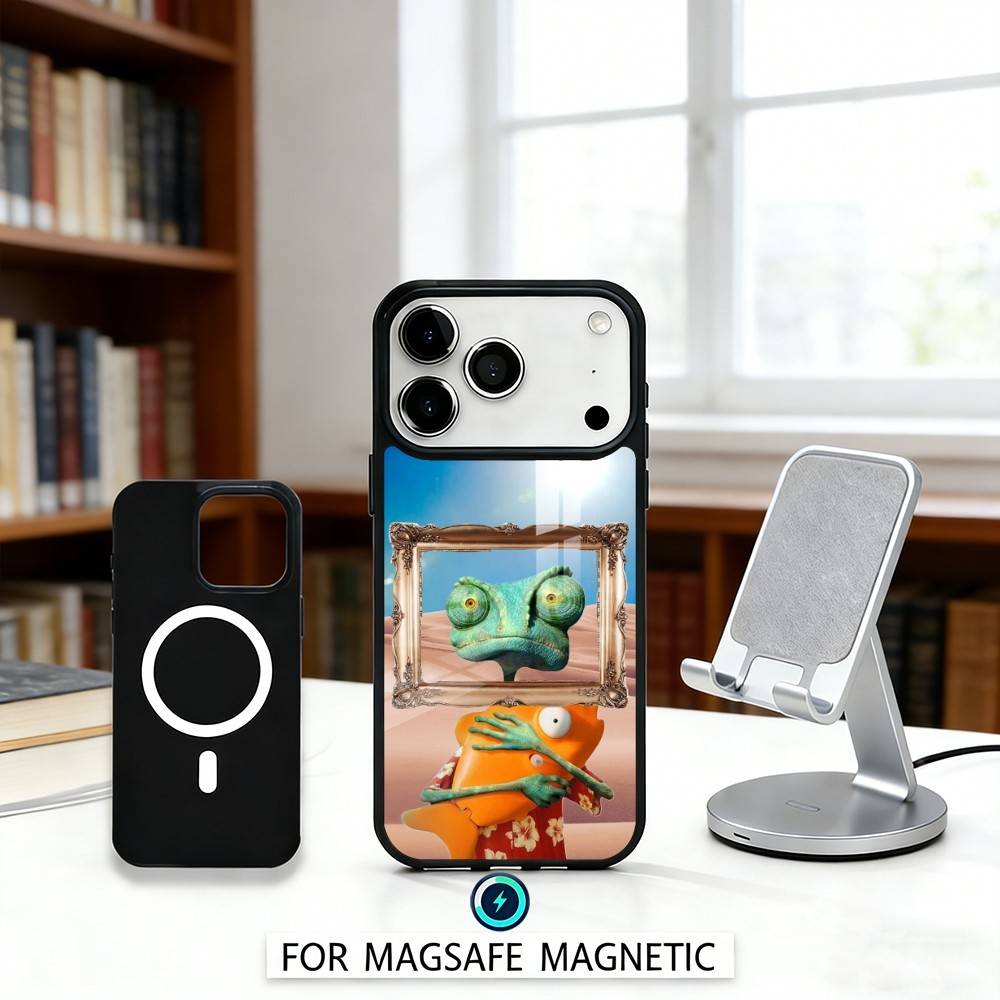 

1pc Cowboy Hat Lizard Desert Cartoon Phone Case Magnetic For iPhone17 16 15 14 13 12 Pro Max For Magsafe Wireless Charging Cover iPhone14PRO