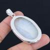 Rainbow Moonstone Ädelstenshänge Solid 925 Sterling Silver hänge Smycken Present för unisex