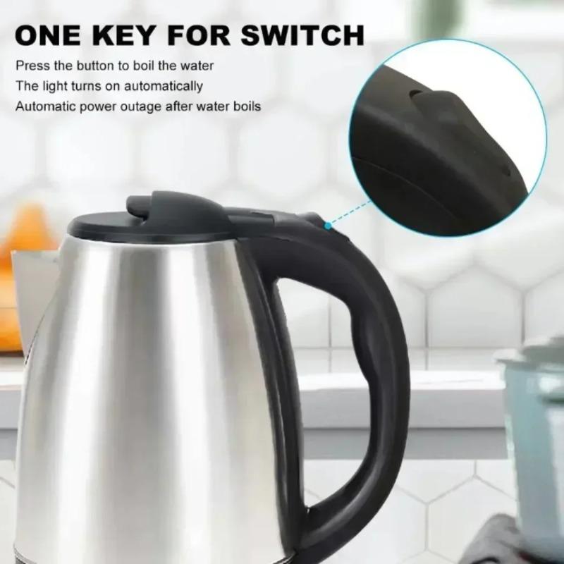 2L Elektrischer Wasserkocher aus lebensmittelechtem Edelstahl, Schnell kochender Warmwasserbereiter, Mehrzweck-Teekanne für Kaffee, Getränke, Täglichen Gebrauch
