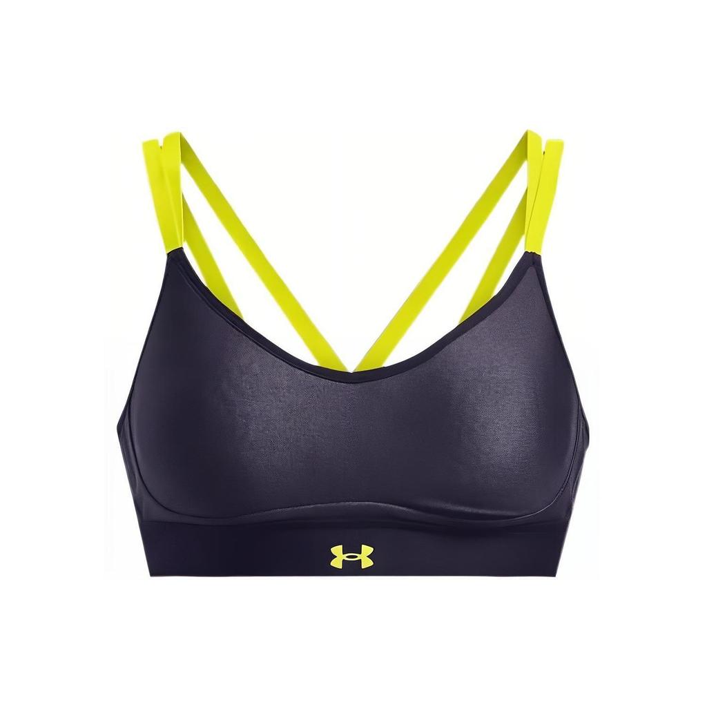 Under Armour Infinity Logo Print Low-Impact Sports Bra Women Underwear Steel-Purple 1373861-558