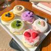 Stress Relief Souffle Squeeze Toy Blueberry Strawberry Matcha Chocolate Peach Cake Sensory Toy Simulated Dessert Pinch Fidget Toy