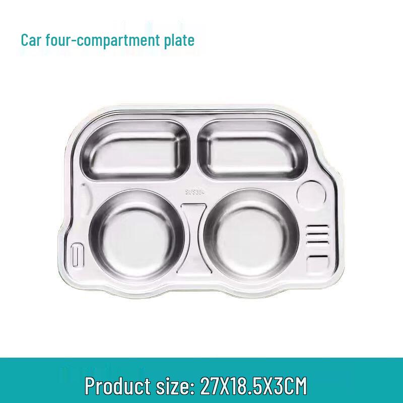 Anmu 304 Stainless Steel Kids Cartoon Divided Plate