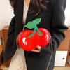 Women's Funny Cherry Shape Shoulder Crossbody Bag Cute Personalized Chain Design Small Purse and Handbag AVE