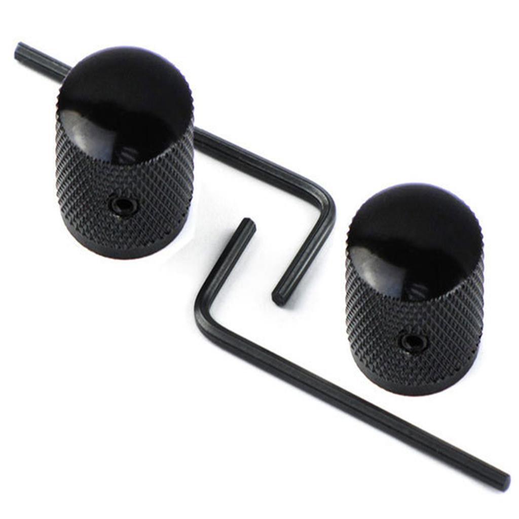 Pack of 4 Round Shape Metal Guitar Knobs Metal Guitar Accessories Perfect for Electric Guitar and Bass Volume Control