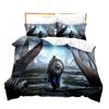 Vikings Bedding Set TV Drama Scene Prints Duvet Cover Pillowcase Quilt Cover For Girls Boys Teen Bedroom Decor Single Double