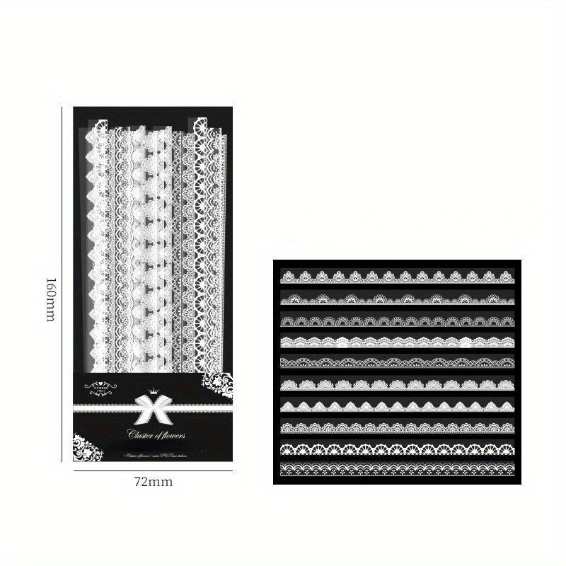 

1 упаковка ПЭТ кружево стиль декор наклейки коллаж журнал самоклеящиеся самоклеящиеся наклейки для творчества скрапбукинг