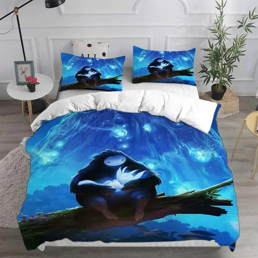 3D Game Ori And The Blind Forest Bedding Sets Comforter Quilt Bed Cover Duvet Cover Pillow Case 2 3 Pieces Sets Kids Adult Size
