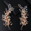 Handmade Bridal Headband Zinc Zinc Alloy Leaf Rhinestone Head Chain Premium Women Hair Jewelry  Wedding