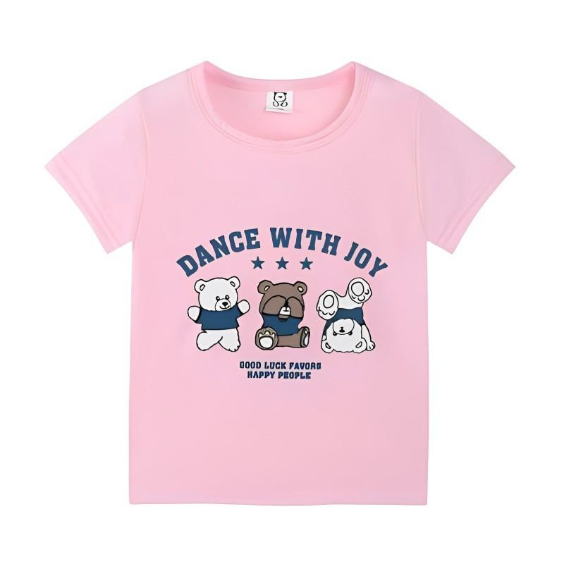 T-shirt Girl Boy Cute Pattern Printed Short Sleeved Shirt
