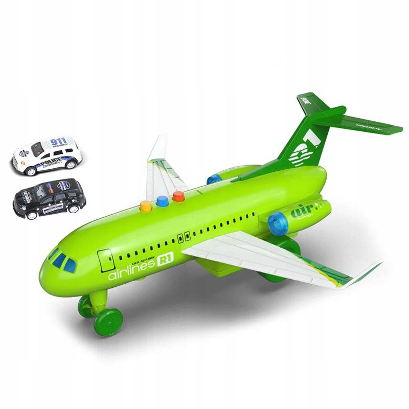 Interactive Green Plane Light and Sound Effects Two Cars