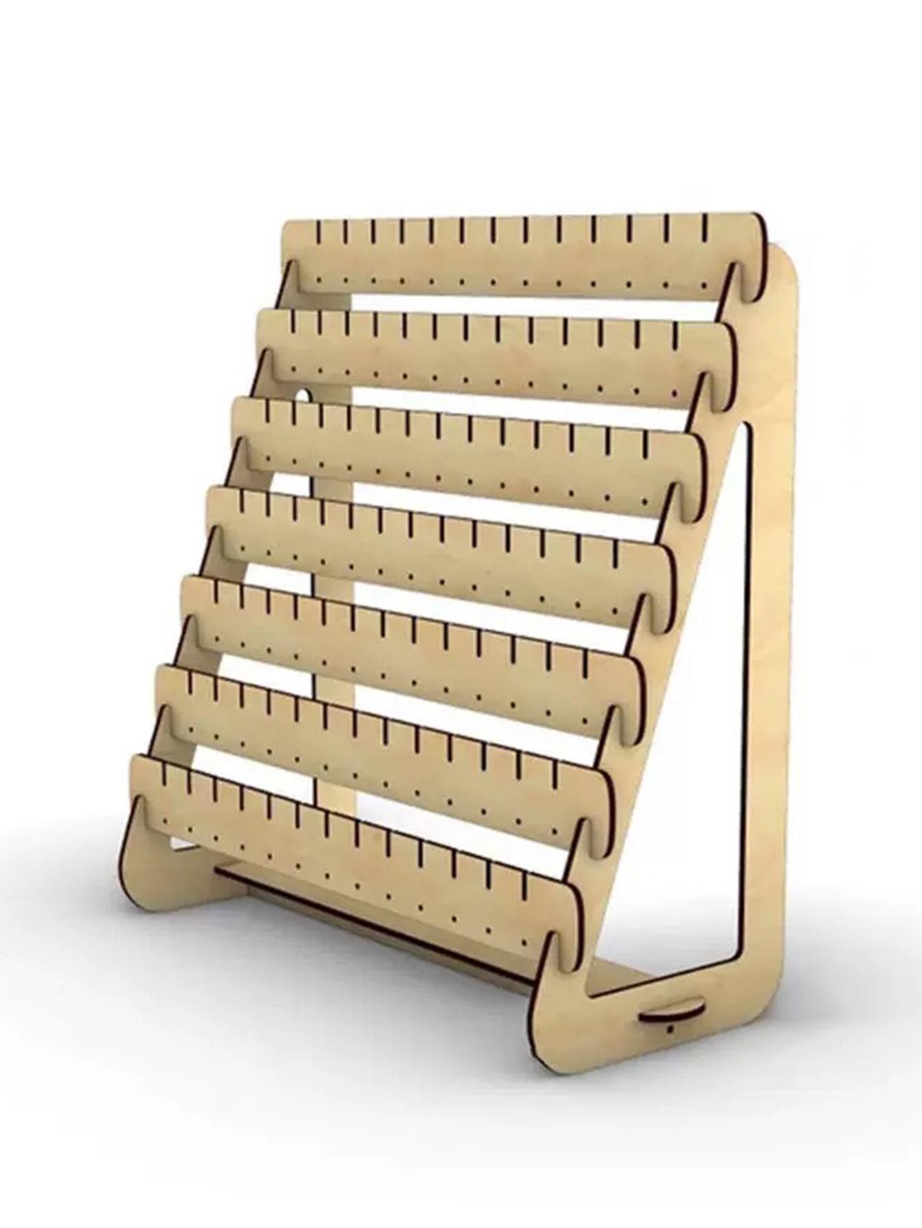 

Earring Display Stand Jewelry Storage Organizer Large Capacity Jewelry Storage Rack for Dresser Vanity Table Shop Selling бежевий