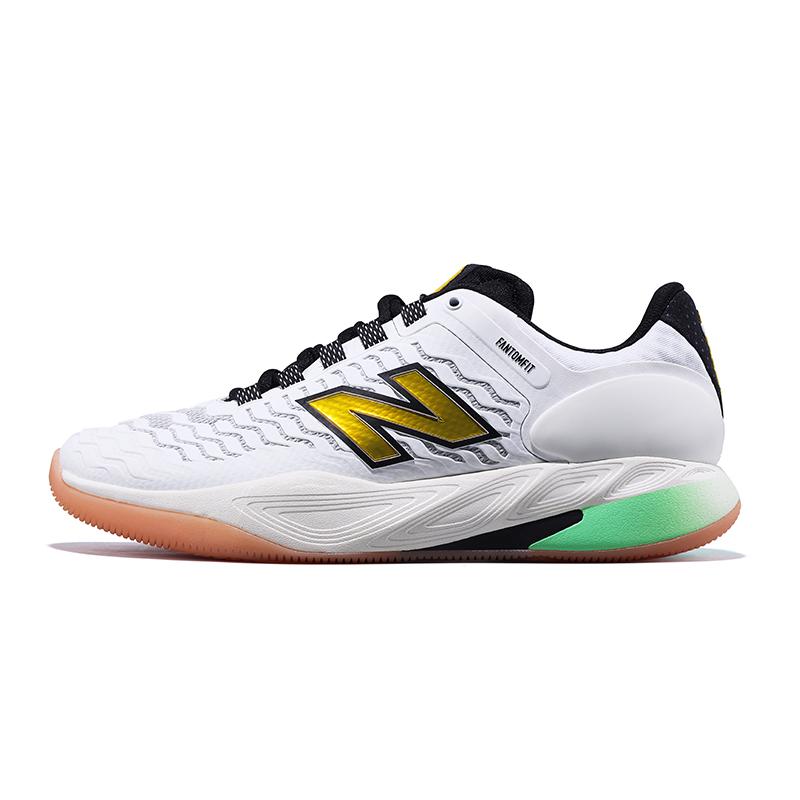 

New Balance Fresh Foam X CT-Rally v2 White Metallic Gold Men s Tennis Shoes MCHRALL2 45