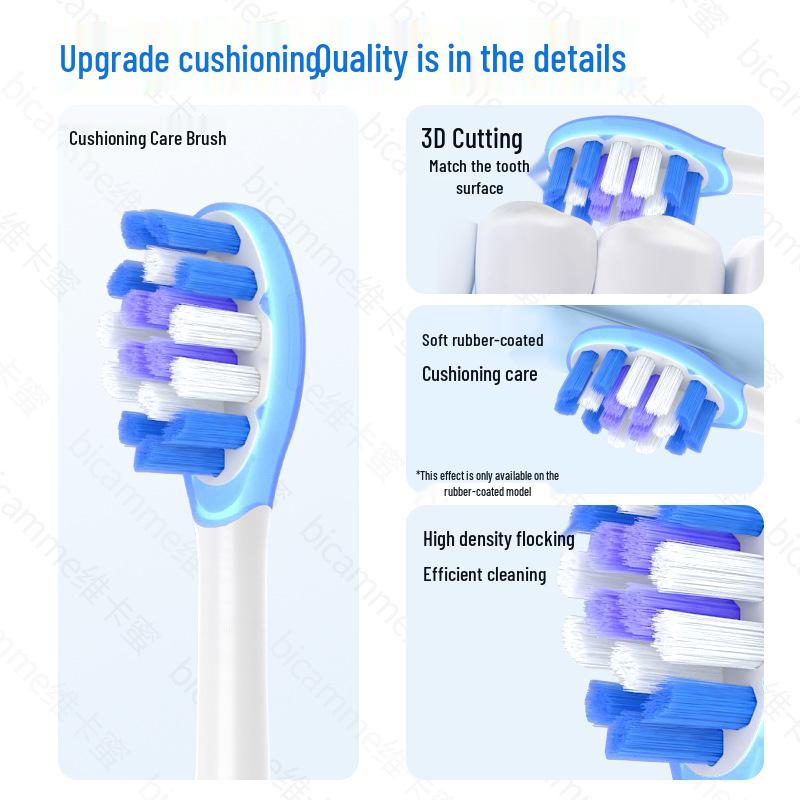 Sakypro Electric Toothbrush Replacement Brush Heads for T2, T3, G23, G33, V3, V5, GT2 Models with Sonic Vibration.