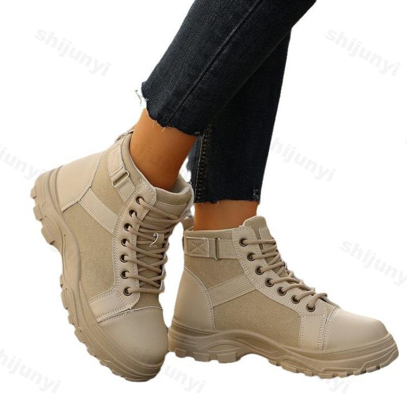 Fashion Women Short Boots Women Sneakers New High-top Sneakers Women Thick Bottom Heightening Casual Shoes 2025 Autumn Ankle Boots