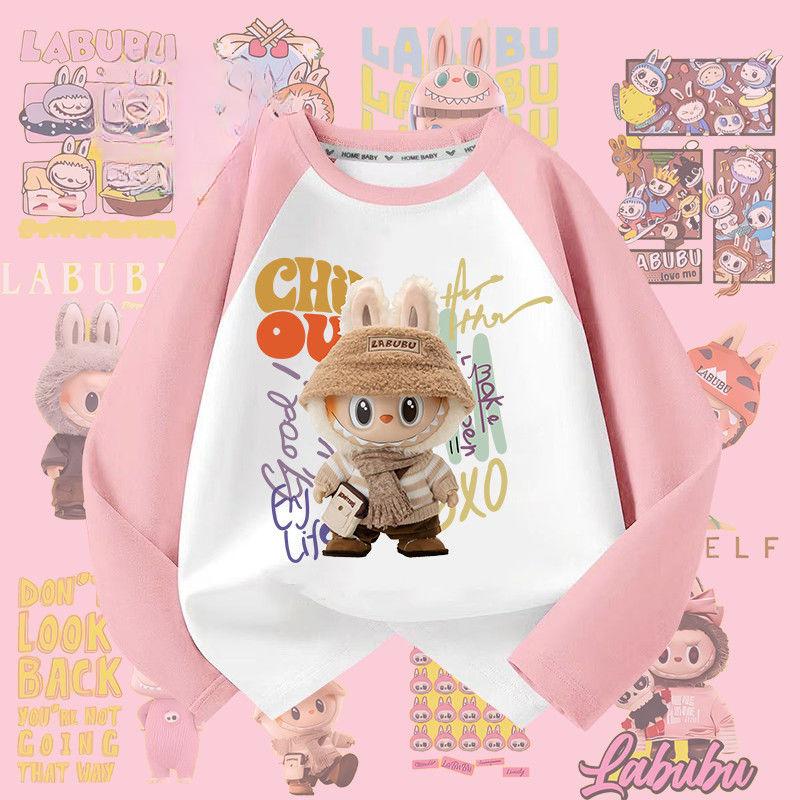 

Осенняя детская футболка с длинным рукавом из чистого хлопка, повседневная футболка для девочек 140