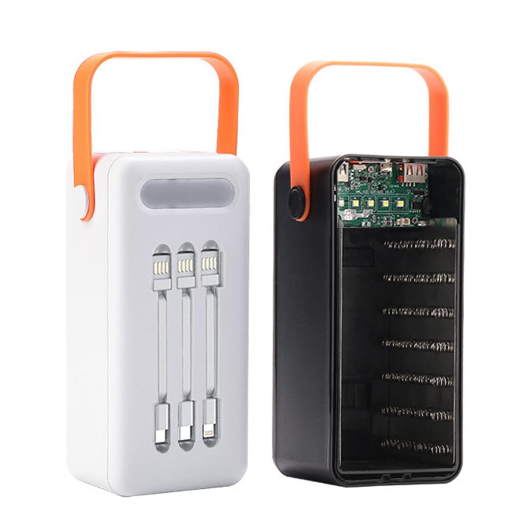 35 Section 18650 Flat Head Battery Charging Bank Case Solderless Housing 22.5W 10W Charging Mobile Power Skin No Battery