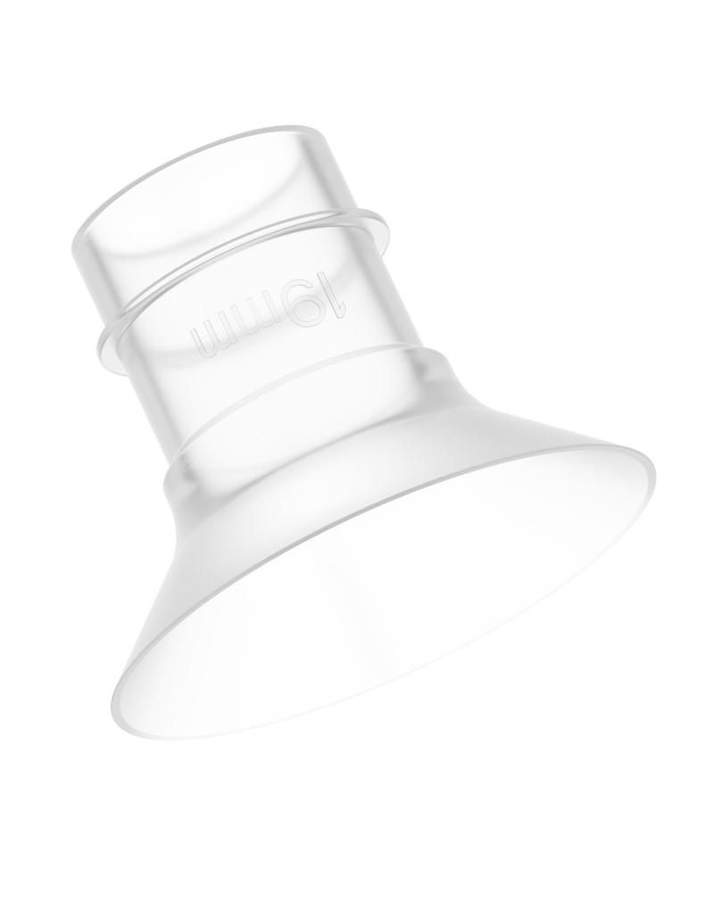 Momcozy ფლანეცის ჩანართი 19მმ თავსებადი Momcozy S9 ორიგინალ S9 Pro მკერდის ტუმბოსთან შემცვლელი 1ცალი Pro/S12 Pro. Pro/S12 აქსესუარები, (19 მმ)