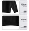 Men's Casual Ribbed Knit Sweater - Autumn/Winter Round Neck Loose-Fit.
