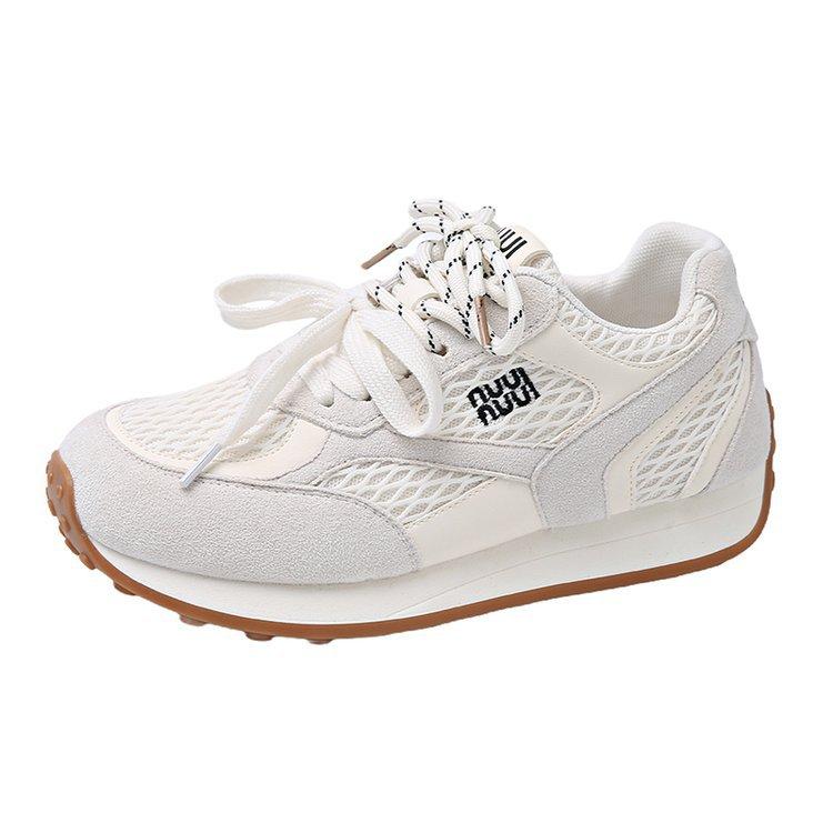 Women's shoes 2025 new autumn mesh Forrest Gump sports shoes junior high school students running lightweight soft sole fashion versatile explosion