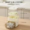48 Cube Ice Maker with Easy Push Release Lid Ice Bin Built-in Storage Box Ice Cube Tray for Whiskey Cocktails Coffee Beverages