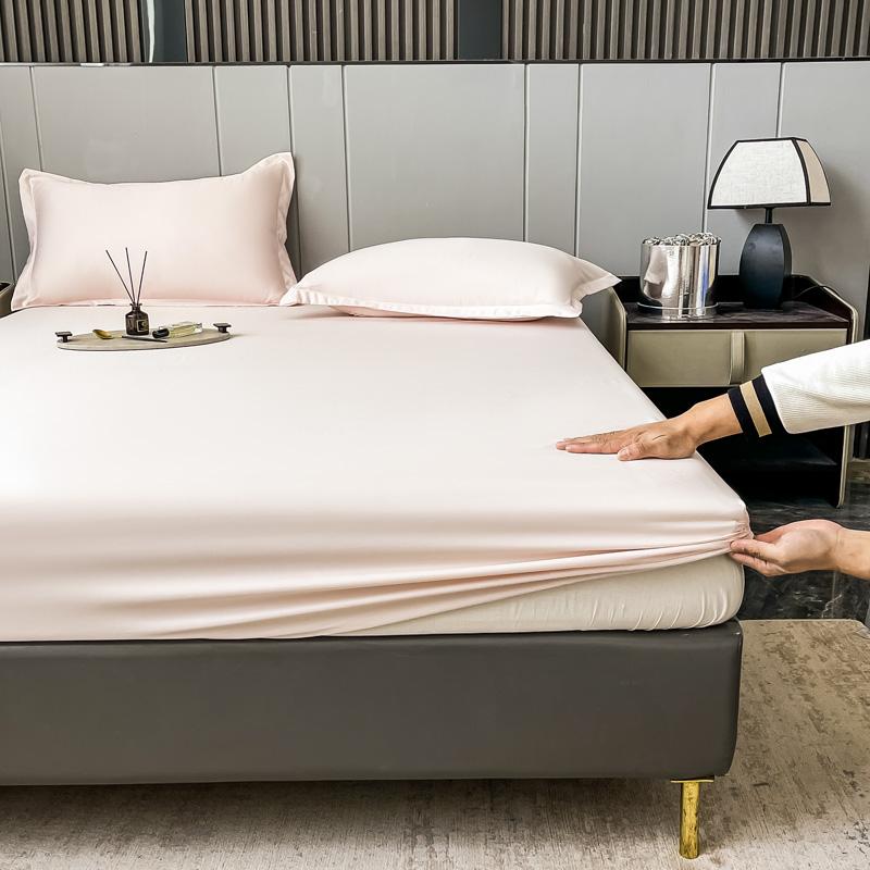 New Silk Bed Sheet Cool Feeling Bed Sheet Anti-Slip Ice Silk Three-Piece Mattress Protection Bedspread Dust Cover