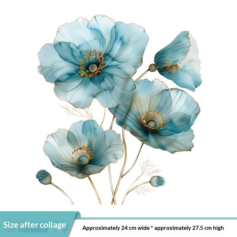 

Watercolor Flower Stickers Toilet Sticker Bright Wall For Home Vinyl Car Decal Toilet Decoration A1