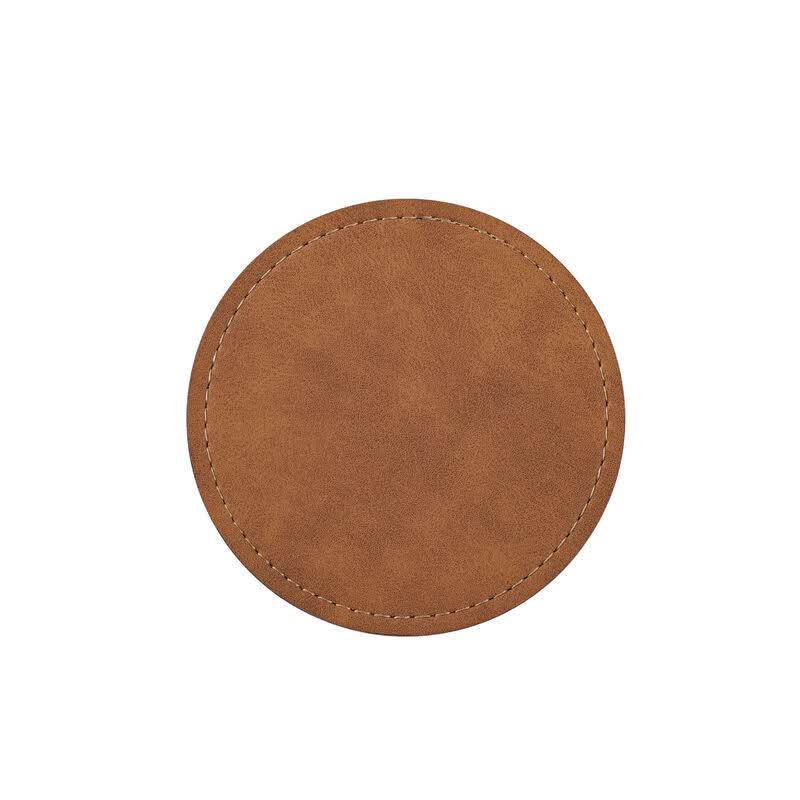 Changbaosen Vintage Faux Leather Coaster