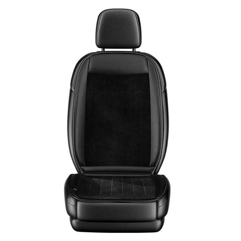 Graphene Heated Seat Cushion: Winter Plush Leather Electric Cover for Cars