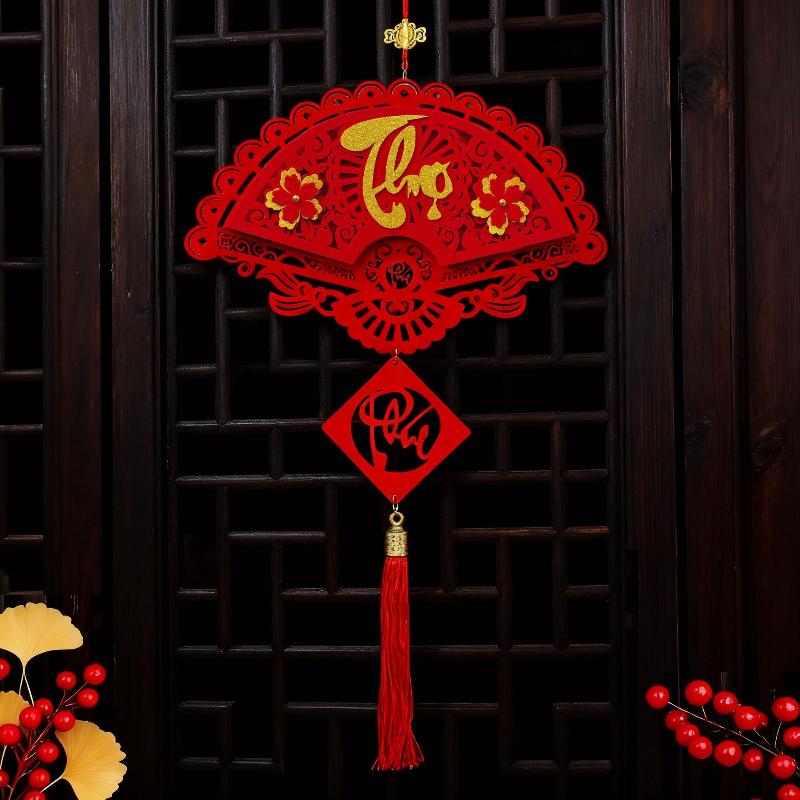 Horse Year 2026 Vietnamese Festive Ornaments, Spring Festival Tet Decor, New Year Wall Hanging Pendants Atmosphere.