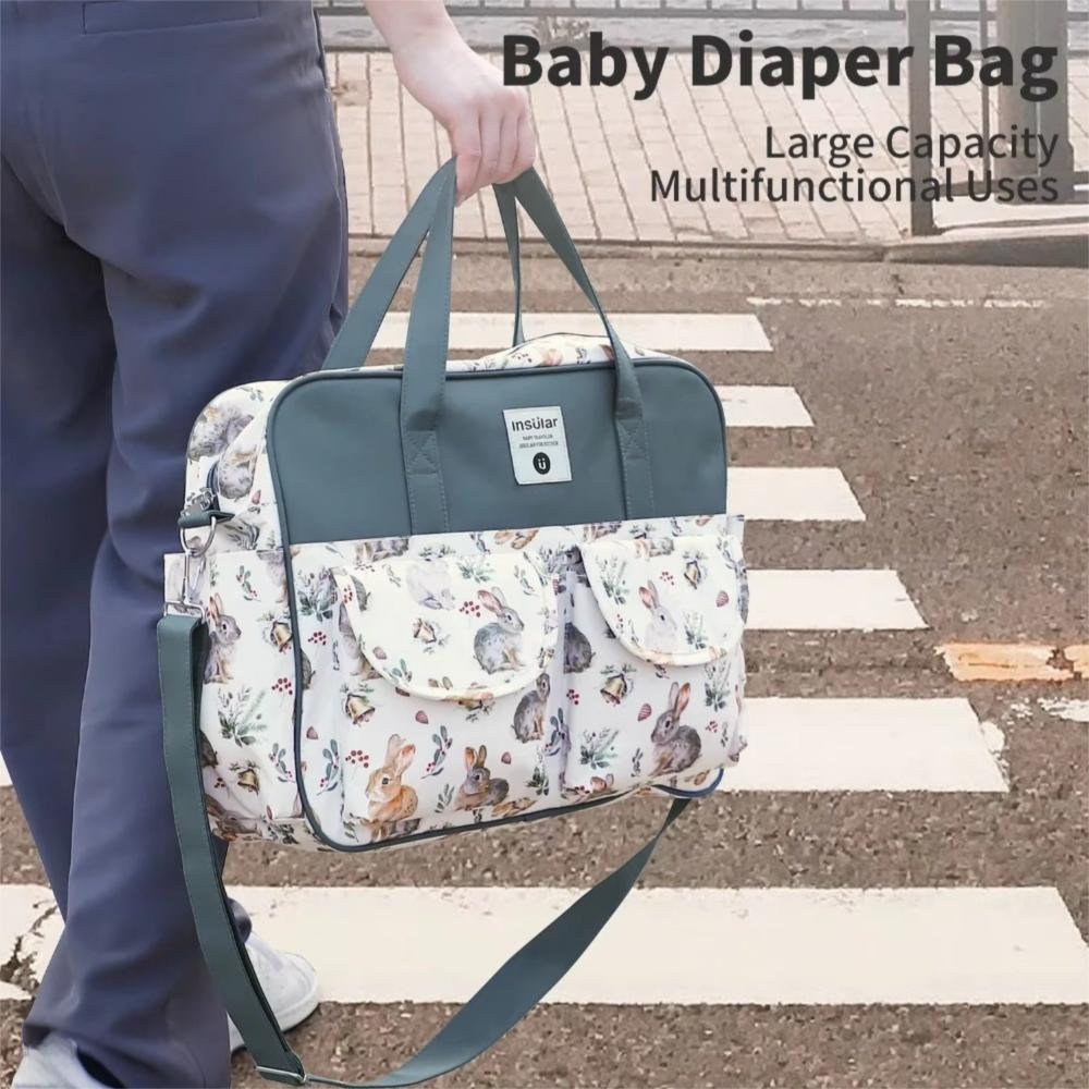 Multi-pocket Single Shoulder Mommy Bag Lightweight Baby Nappy Bag Fashion Maternity Handbag