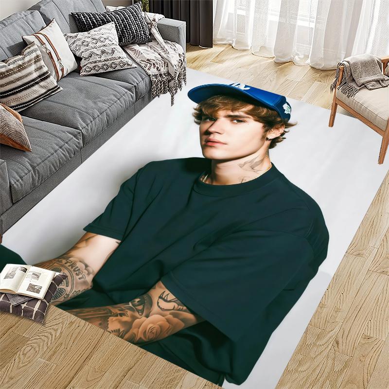Bieber Home Sofa Decoration for Living Room & Bedroom, Non‑Slip Play Flannel Floor Mat for Game Room