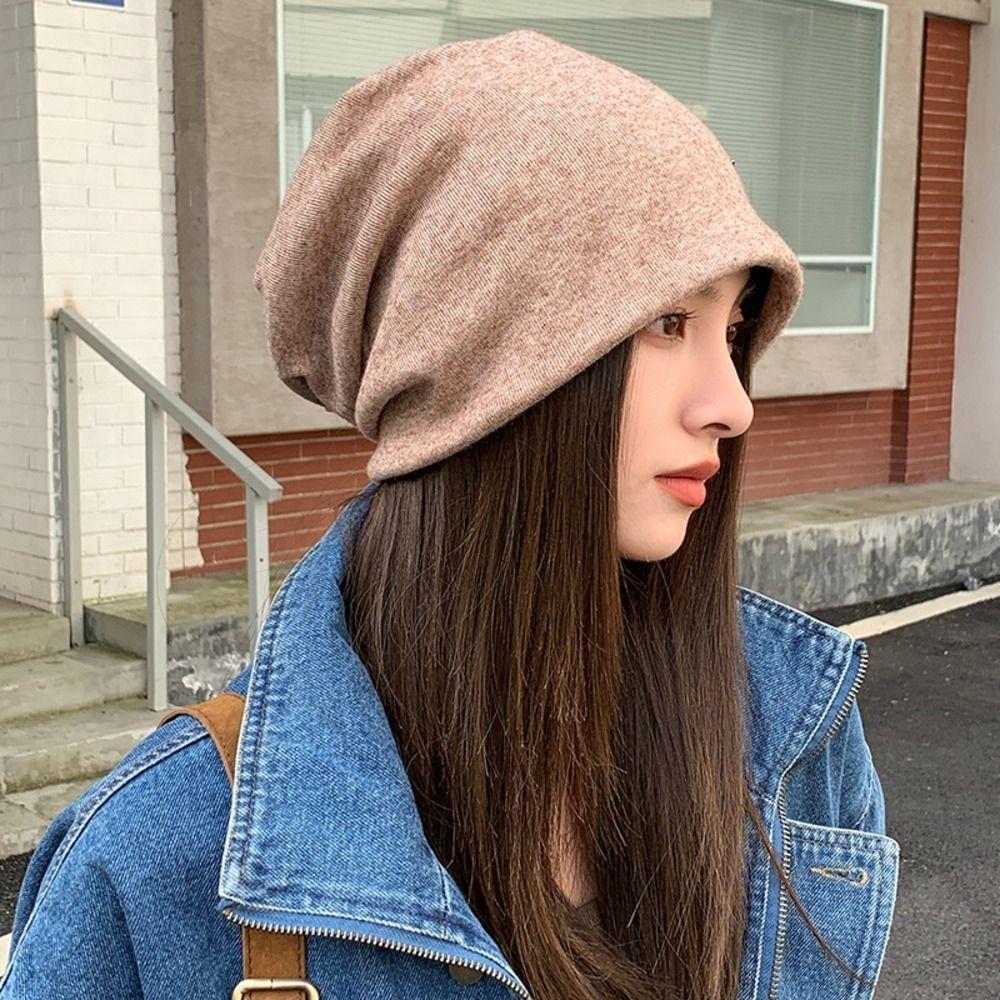 Polyester Slouchy Beanie Hat Star Decor Warm Earflap Hat Fall Winter Beanie Hat  Outdoor Activities