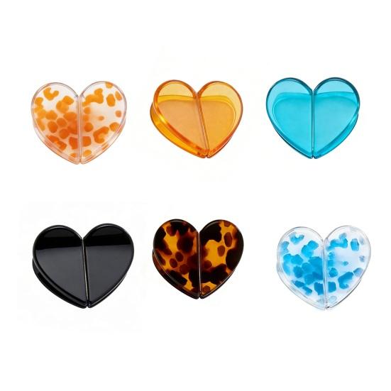 Magnetic Hair Clip Strong Hold No-Slip Hair Styling Clip Heart Shape Hair Pin Half Up Hairpin Easy Style Hair Accessory