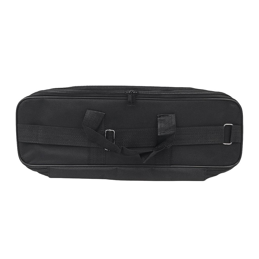 NUZAMAS Portable Fishing Bag, Steel Wire Fishing Tackle Bag, Black Fishing Tackle Tool Storage Bag, Fishing Rod Bag, Leisure Bag