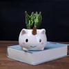 Cute Unicorn Ceramic Succulent Plant Pot Creative Cartoon White Porcelain Flower Pot for Desktop Garden Home Decor