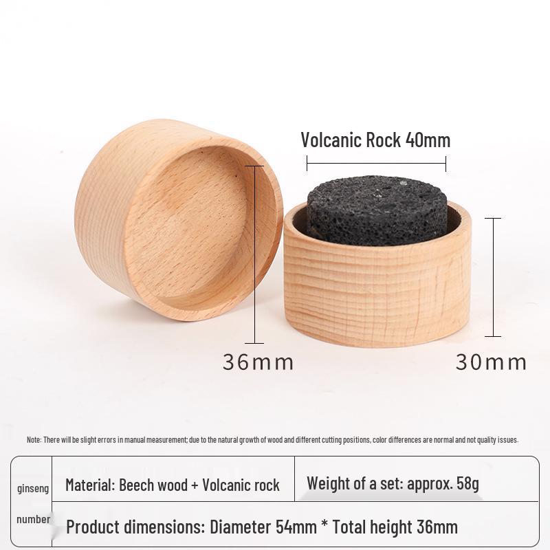 Solid Wood Volcanic Rock Essential Oil and Incense Diffuser with Perfume Flower Stand