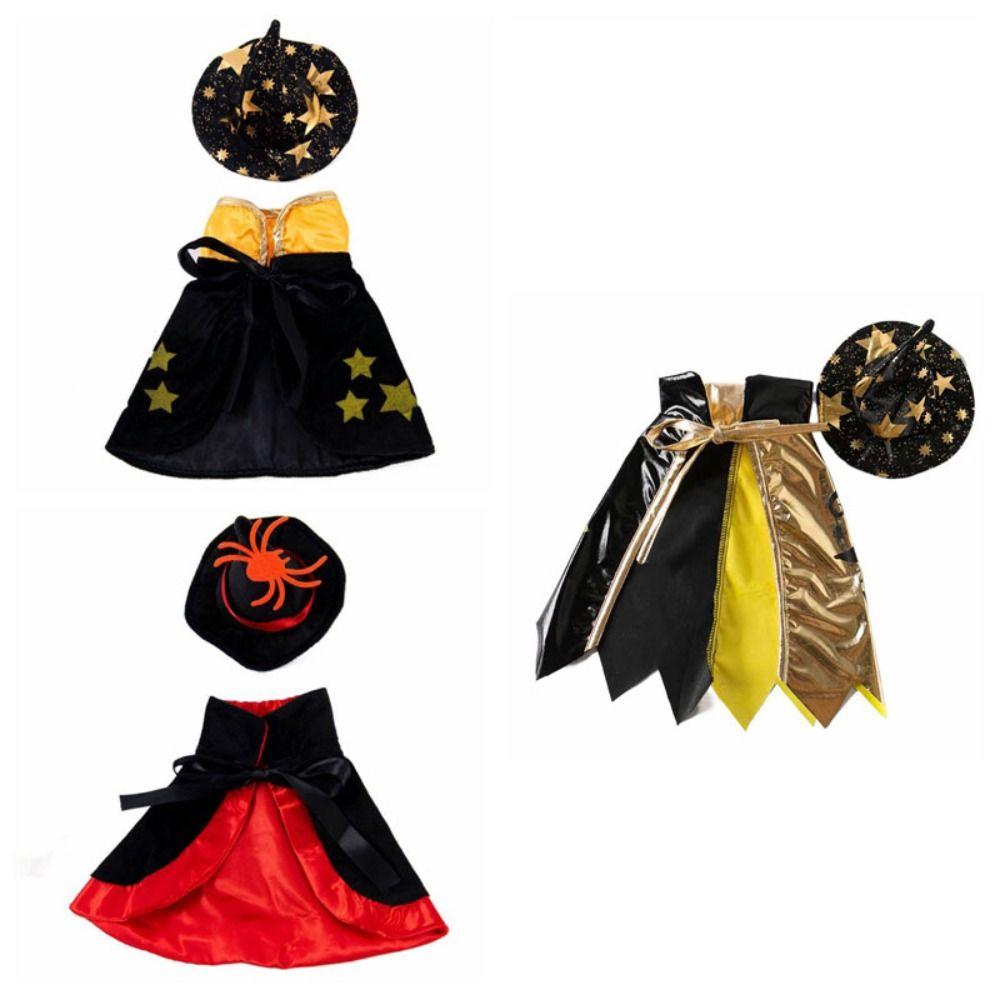 with Witch Hat Cat Cosplay Cloak Star Kitten Dress Funny Small Dog Knight Cape  Cat