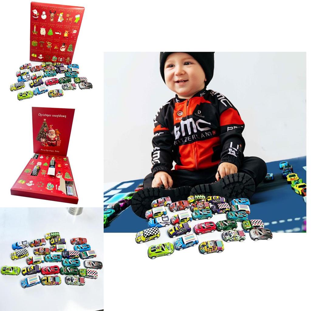 Christmas Countdown Calendar Surprise Racing Blind Box Children Toys For Family Interaction And Play