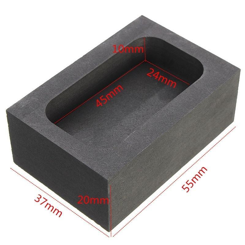 Sharplace Graphit Barren Form Metall Casting Form 100x30x30mm Schmelzen Tiegel Ofen f/ür Gold Silber Aluminium Kupfer Messing Zink Legierung Metalle