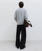 INSILENCE Waffle Crew Neck Long Sleeve Melange Grey