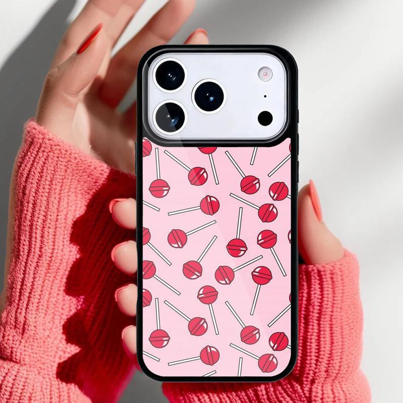 Red Lollipops Phone Case for iPhone 17 Air 16e 15 14 13 Pro Max Back Cover for 12 11 Pro Coque