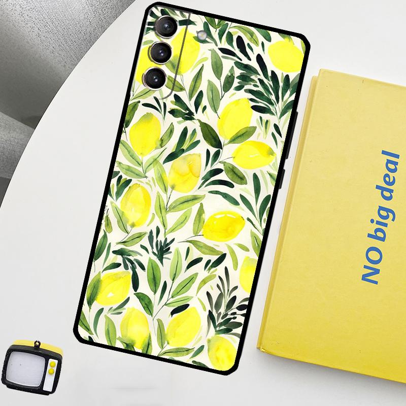 Lemon Fruit Phone Case For Samsung Galaxy S25 Ultra S21 S22 S23 S24 Ultra S9 S10 S20 Plus S25 FE Cover