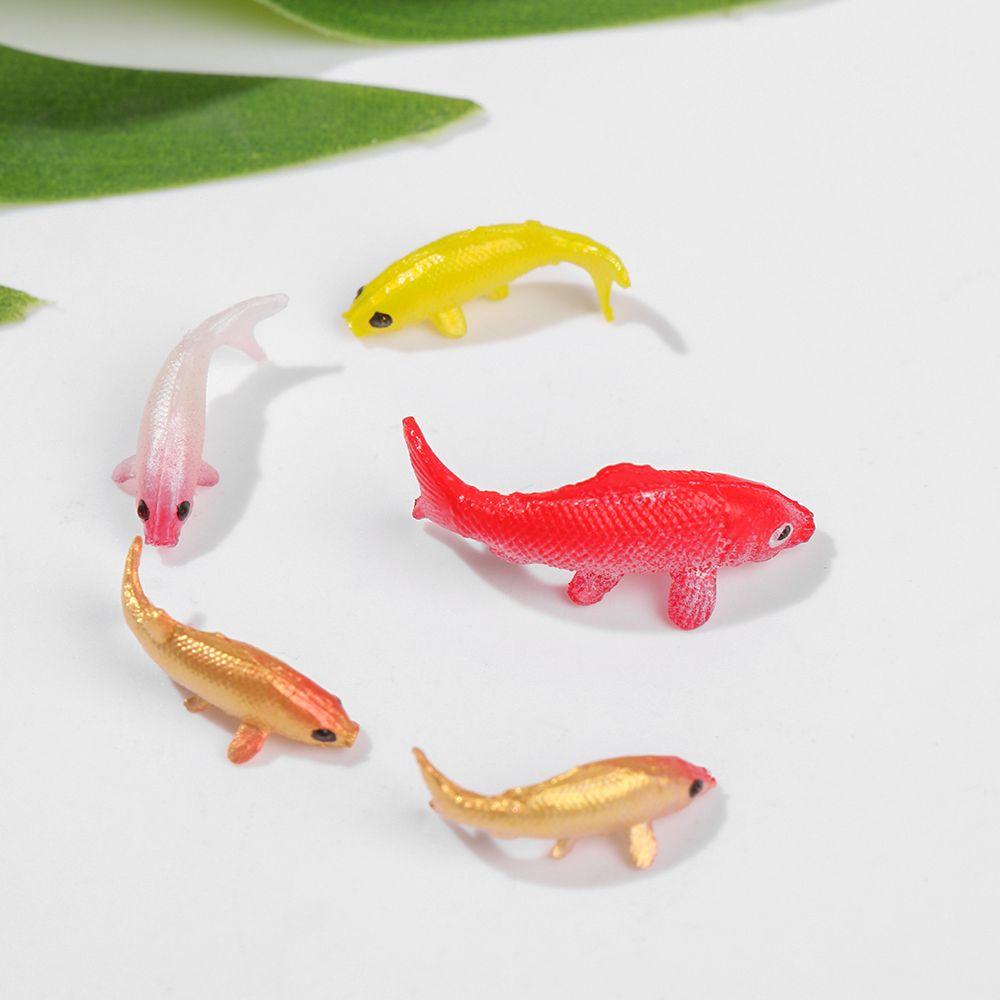 Doll Accessories Round Square Tank Pretend Play Mini Koi Fishing Rod Fishing Net Miniature Goldfish
