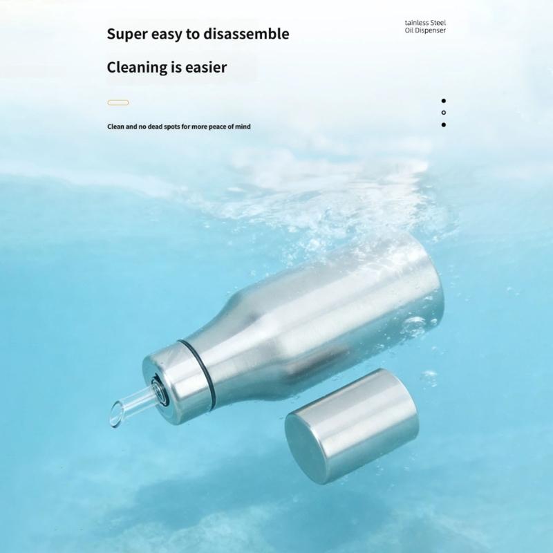 Hygienic Large Capacity Oil Bottle For Home And Restaurant Use Vinegar Dispenser Bottle Stainless Steel Gadget