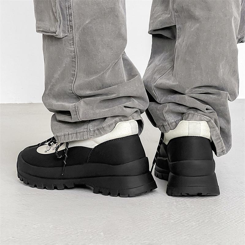 Retro Fashion Summer New Outdoor Leisure Low-top Hiking Shoes Platform Heightening Men's Shoes