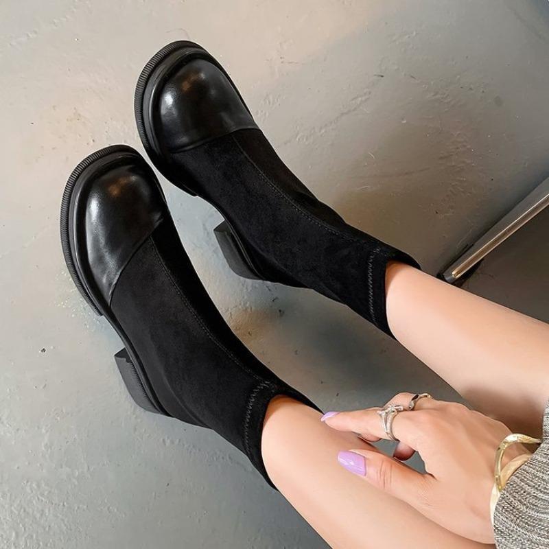 Versatile Thin Boots Children Autumn and Winter Thick Heel Martin Boots Small Short Boots Autumn and Winter Small Ankle Boots