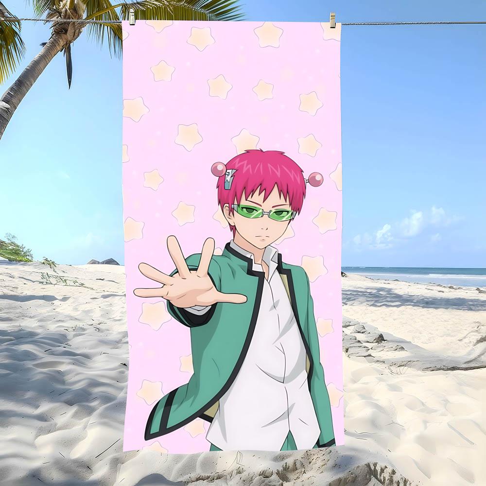 Funny T-The Disastrous Life Of Saiki Ks Towel Beach Towel Oversized Super Absorbent Soft Swim Beachtowels For Men, Women