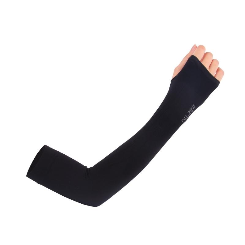 Sommar Isilke Långa Ärmar Solskydd Armskydd Herr Dam Manschett Ny Cool Handärm Anti-UV Cykling Armärm Fingerlös