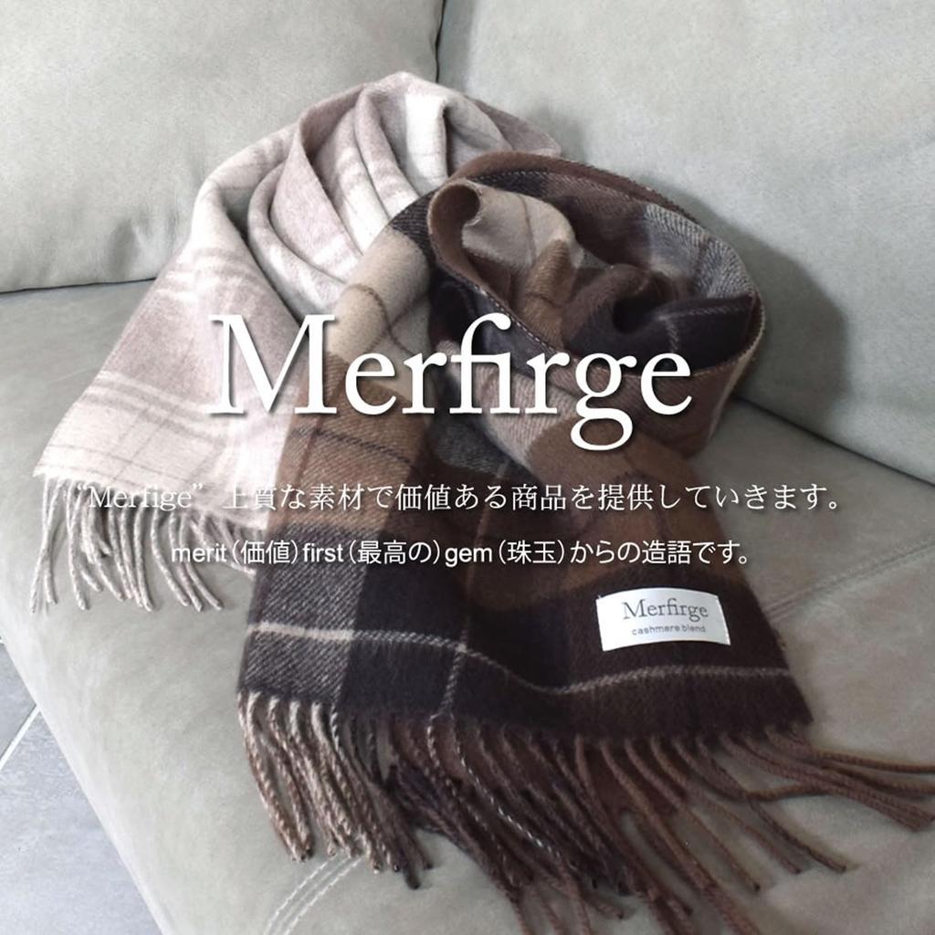Merfirge Wool Cashmere Blend Reversible Hand Check Mocha Cashmere-Blend Scarf, Double-Sided, Scarf, Washable, Pattern, Women's, Fall/Winter (cw6062)